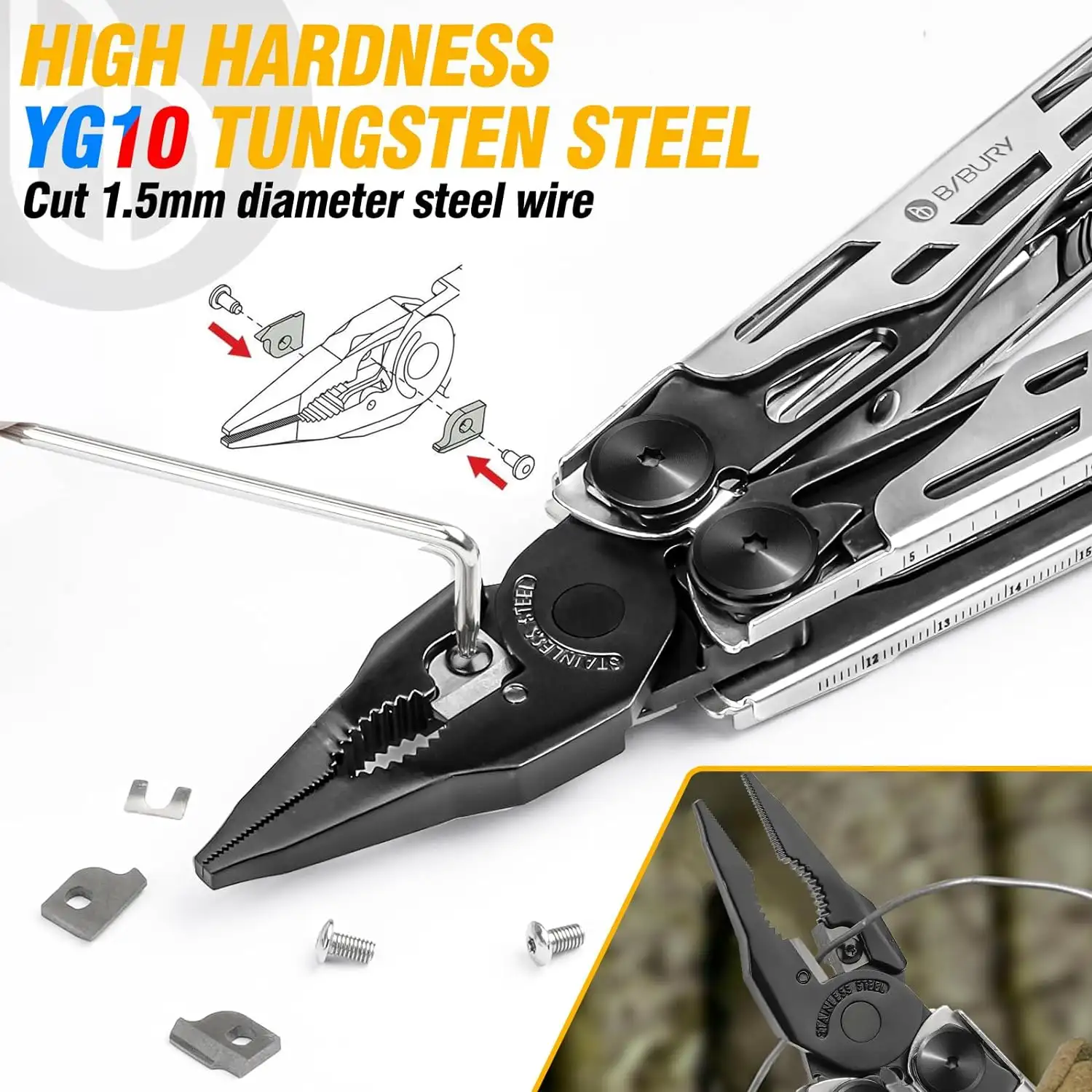 BIBURY Multitool Pliers, Stainless Steel 31-in-1 - 71ulzacngvl._ac_sl1500_